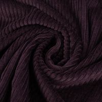 Cord Baumwolle Bekleidungsstoff Dekostoff 4,5W grob uni aubergine 1,4m