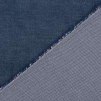Cord Babycord Jeans Bekleidungsstoff Dekostoff uni jeansblau 1.36m