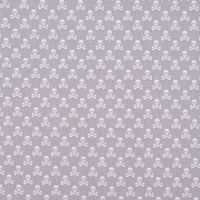 Baumwollstoff Mini Totenköpfe grau 1.45m Breite