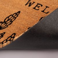 Clayre & Eef Fußmatte Welcome Wiesenblumen Kokosnussfaser 75x45x1cm