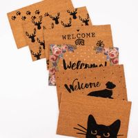 Clayre & Eef Fußmatte Welcome Wiesenblumen Kokosnussfaser 75x45x1cm