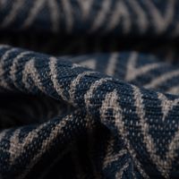 Polsterstoff Dekostoff Flachgewebe Mira Chevron dunkelblau hellgrau 1.40m