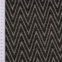 Polsterstoff Dekostoff Flachgewebe Mira Chevron anthrazit grau 1.40m
