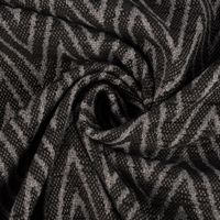 Polsterstoff Dekostoff Flachgewebe Mira Chevron anthrazit grau 1.40m