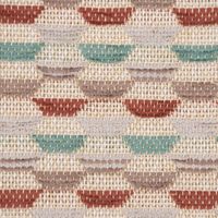 Polsterstoff Dekostoff Jacquard Mira Hexagon beige rot türkis 1.4m