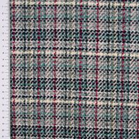 Polsterstoff Dekostoff Flachgewebe Victoria Karo grau türkis pink 1.40m