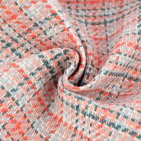 Polsterstoff Dekostoff Flachgewebe Victoria Karo rosa türkis 1.40m