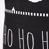 Clayre & Eef Schürze verstellbar Tannenbäume HO HO HO schwarz 70x85cm