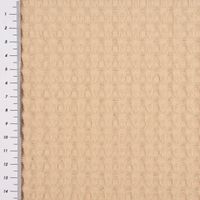 Waffelpique soft Waffelstoff Baumwolle uni sand 1.35m Breite