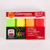 Gütermann Allesnäher Set Neon 4 Stück 100 Meter