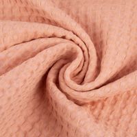 Waffelpique soft Waffelstoff Baumwolle uni hellrosa 1.35m Breite
