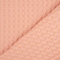 Waffelpique soft Waffelstoff Baumwolle uni hellrosa 1.35m Breite