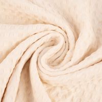 Waffelpique soft Waffelstoff Baumwolle uni ecru 1.35m Breite