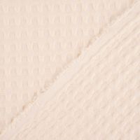 Waffelpique soft Waffelstoff Baumwolle uni ecru 1.35m Breite