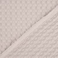 Waffelpique soft Waffelstoff Baumwolle uni hellgrau 1.35m Breite