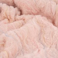 Plüsch Stoff Fellimitat Kunstfell mit Tülleffekten rosa pastell 1.38m Breite