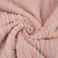 Plüsch Stoff Fellimitat Kunstfell mit Tülleffekten rosa pastell 1.38m Breite