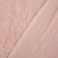 Plüsch Stoff Fellimitat Kunstfell mit Tülleffekten rosa pastell 1.38m Breite