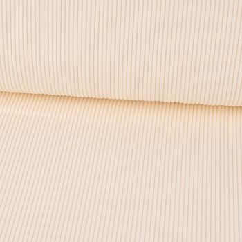 Cordstoff Bubble mit Plüsch Rückseite Doubleface ecru 1.45m Breite