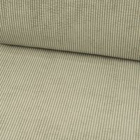 Cordstoff Bubble mit Plüsch Rückseite Doubleface grün ecru 1.45m Br