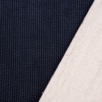 Cordstoff Bubble mit Plüsch Rückseite Doubleface navy ecru 1.45m Br