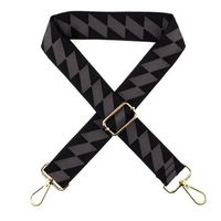 85211-Taschengurt-Rauten-mit-Karabinerhaken-und-Schnallen-goldfarbig-38mm-breit-verstellbar-bis-1-45m-Laenge-grau-schwarz-Taschengurt-Rauten-grau.jpg Taschengurt Rauten mit Karabinerhaken und Schnallen goldfarbig 38mm