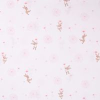 Belle & Boo Bio Baumwollstoff Popeline Dandelion weiß rosa 1.46m Breit
