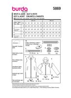 Burda Schnittmuster 5869 Damen Weste Jacke Details
