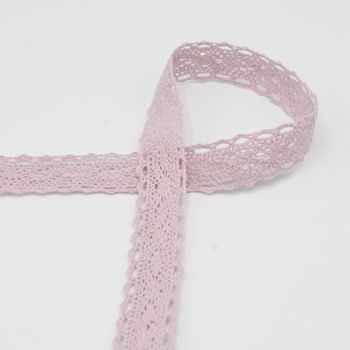 Baumwoll-Spitze Häkelspitze Meterware puder-rosa Breite: 25mm