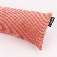 Zugluftstopper aus Cord in Altrosa, rechtes Ende mit Tag und unterer Naht , Länge 80cm