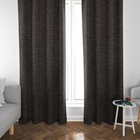 Thermovorhang Verdunkelung Kälteschutz grau 245cm von SCHÖNER LEBEN., 2 Schals aufgehängt 