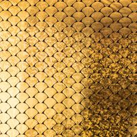 Foliendruck Jersey mit golden schimmernden Schuppen