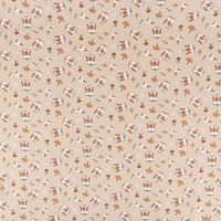 Baumwolljersey Jerseystoff Becoti Eule Pilze Vögel beige 1,45m Breite
