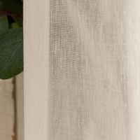 Gerster Leinen Gardinenstoff Meterware EASY LINEN uni natur 2,95m Höhe