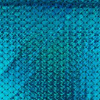 Folienjersey Stretch Glitzer Schuppen holografisch schwarz blau 1,5m Breite