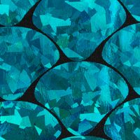 Folienjersey Stretch Glitzer Schuppen holografisch schwarz blau 1,5m Breite