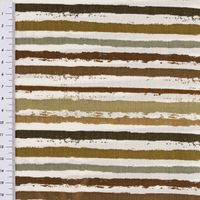 Baumwollstoff Popeline Streifen schmal weiß khakigrün taupe 1,50m Breite