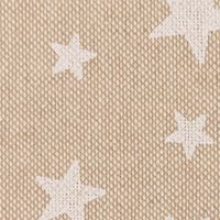 Weihnachtsstoff Dekostoff Halbpanama Leinenlook Basic Star Sternchen natur weiß 1,40m Breite