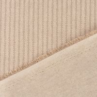 Dekostoff Halbpanama Leinenlook Sparkle Stripes Streifen natur grau 1,40m Breite