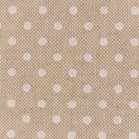 Dekostoff Halbpanama Leinenlook Basic Dot Pünktchen natur weiß 1,40m Breite