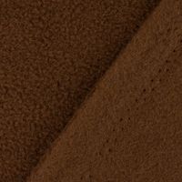 Fleece Stoff Anti Pilling uni braun 1,48m Breite