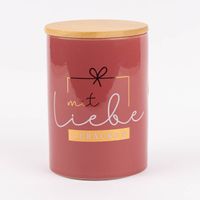 85703-Vorratsdose-aus-Porzellan-mit-Bambusdeckel-mit-Liebe-gebacken-Schleife-rot-gold-weiss-11x16cm-von-La-Vida-KW37-2023-229688Capture0066.jpg Vorratsdose mit Motiv Mit Liebe gebacken rot Vorderansicht