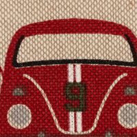 Dekostoff Halbpanama Leinenlook VW Beetle Racing Volkswagen Käfer natur rot grün blau 1,40m Breite