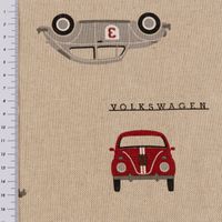 Dekostoff Halbpanama Leinenlook VW Beetle Racing Volkswagen Käfer natur rot grün blau 1,40m Breite
