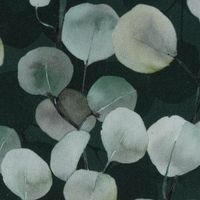Dekostoff Baumwollstoff Halbpanama Digitaldruck Eucalyptus Boho Leaf Eukalyptus Blätter grün 1,40m Breite