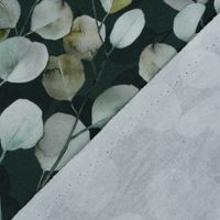 Dekostoff Baumwollstoff Halbpanama Digitaldruck Eucalyptus Boho Leaf Eukalyptus Blätter grün 1,40m Breite