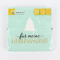 85809-Serviette-Fuer-meine-Lieblingsgaeste-Tannenbaum-mintgruen-bunt-33x33cm-3lagig-20-Stueck-DSC-6361.jpg Mintgrüne Papierserviette mit Weihnachtsmotiv und Aufschrift "Für meine Lieblingsgäste"