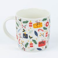 Rückseite Weihnachtstasse mit verschiedenen Weihnachtsmotiven