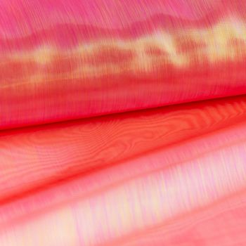 Organza Tüllstoff Farbverlauf Mermaid koralle 1,50m Breite