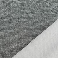 Jersey Lurex Glamour uni silberfarbig dunkelgrau1,40m Breite